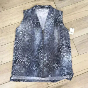 Tahari zipper front shira knit top kismet
